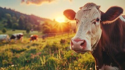 Poster - Automated milking of cattle in state of the art dairy facility on expansive agricultural operation