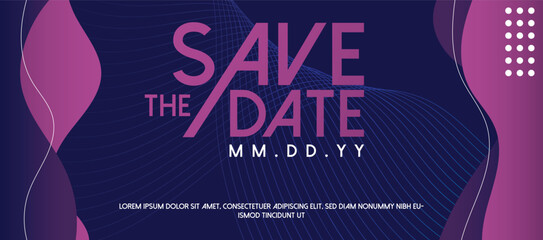 Poster - Save the date banner. Can be used for business, marketing and advertising.
