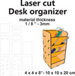 Laser cut desk organizer pen pencil brush holder laser cutting vector template diy crafts