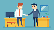  Business Partners  Handshake Of Two Businessmen Vector Illustration