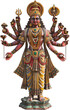 © Maestro - Vishnu Winged deity figure in Hindu mythology with diya and damaru cut out on transparent background