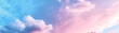A vivid skyscape with pink and blue hues illustrating the serenity and beauty of sunrise or sunset clouds