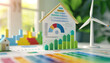 Energy Efficiency Audit Results: Highlight energy savings and environmental impact reductions through an image showing energy consumption data and sustainability practices