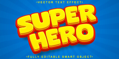 Poster - Super Hero Vector Fully Editable Smart Object Text Effect