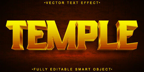 Poster - Historic Temple Vector Fully Editable Smart Object Text Effect
