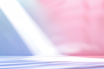 Aufkleber - Soft pink and white gradient background with dynamic light sunshine. Conceptual backdrop for product display with copy space. High quality photo