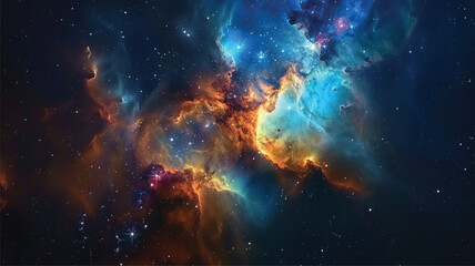 Wall Mural - nebula and galaxies in space. abstract cosmos galaxy background