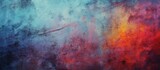 Fototapeta  - A hazy image of a vibrant landscape with swirling smoke resembling watercolor clouds in electric blue and magenta hues. Serene yet dynamic event captured in an artistic pattern