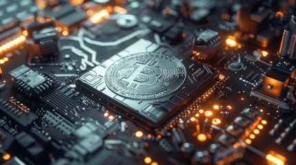 Aufkleber - Wallet Security Cinematic shots portraying the importance of wallet security in the cryptocurrency world highlighting hardware wallets cold storage AI generated illustration