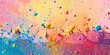 Energetic droplets in a colorful splash, embodying joy and vitality.