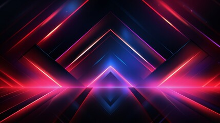 Aufkleber - Abstract background in minimalistic style with neon accents AI generated illustration