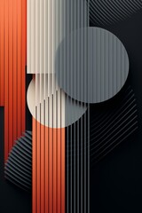 Poster - abstract background involving minimalistic linear patterns ai generated illustration