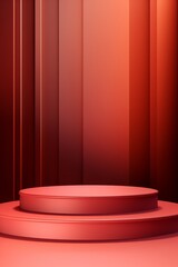 Aufkleber - Abstract background podium with shadow effects for cosmetic presentation  AI generated illustration