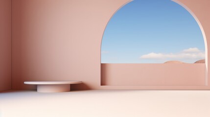 Aufkleber - Abstract background maintaining simplicity flatly laid featuring a top view with expansive empty space for creativity AI generated illustration