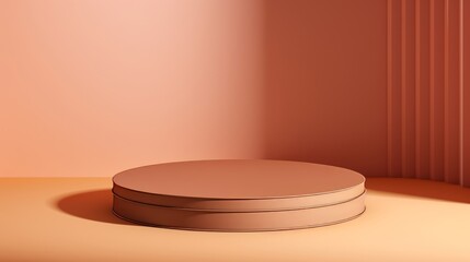 Aufkleber - Abstract background podium with shadow effects for cosmetic presentation  AI generated illustration