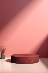 Aufkleber - Abstract background podium with shadow effects for cosmetic presentation AI generated illustration