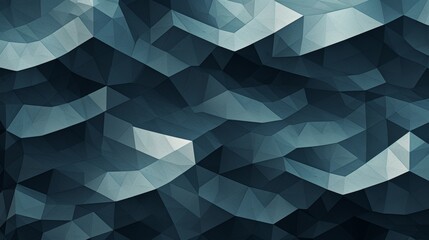 Leinwandbilder - Abstract Geometric Patterns in Cool Tones AI generated illustration