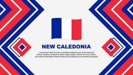 New Caledonia Flag Abstract Background Design Template. New Caledonia Independence Day Banner Wallpaper Vector Illustration. New Caledonia Design