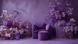 a purple luxury floral minimalist backdrop