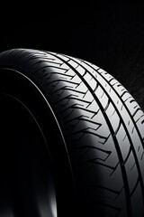 Aufkleber - An extreme close-up illustration of a NASCAR tire for an engaging minimalistic look AI generated illustration
