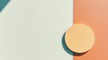 Leinwandbilder - An uncomplicated minimal abstract backdrop using a flat lay technique with a top view leaving ample space for text  AI generated illustration