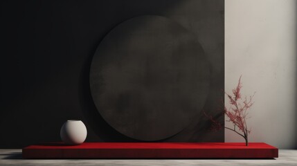 Poster - Artistic display of minimalism in an abstract background AI generated illustration