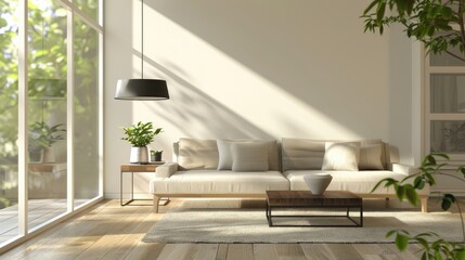 Poster - Ideal for background use, featuring contemporary furniture
