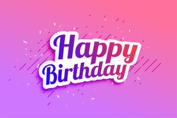 Wall Mural - happy birthday sticker poster for joyful and cheerful moment