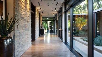 Wall Mural - Modern home showcase interior corridor