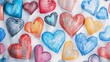 closeup hearts sheet paper coloring pages community celebration warm saturated princess smiling brightly colored cloth banners richly