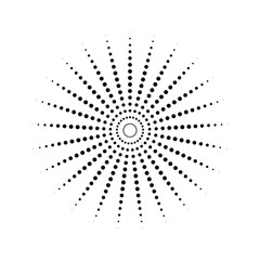 Poster - Abstract black dot circle background
