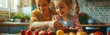 Family Fun in the Kitchen: Little Sisters Cooking with Mom