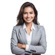 © drimerz - portrait of a smiling businesswoman in grey suit isolated on transparent background