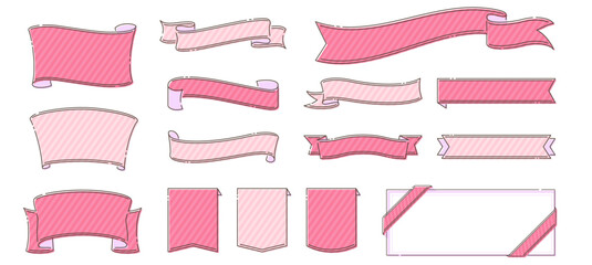 Wall Mural - Line drawing diagonal striped ribbon material
