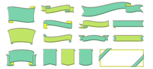 Wall Mural - Line drawing diagonal striped ribbon material
