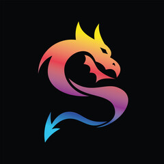 letter s dragon logo design