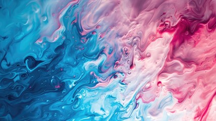 The abstract picture of the two colours between blue and pink colour that has been mixing with each other in the form of the ink or liquid to become beautifully view of this abstract picture. AIGX01.