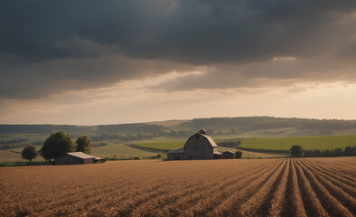 Wall Mural - agriculture farm backdrop , detailed