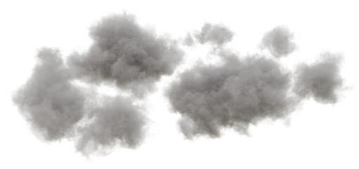 Wall Mural - Cumulus and fluffy cloud shape with isolated on transparent background - PNG file, 3D rendering illustration, Clip art, cut out and sky elements