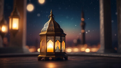 Wall Mural - lantern islamic background