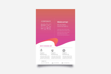 Poster - Corporate business flyer, Flyer cover design, Annual report, Corporate presentation, Agency marketing poster, Digital marketing flyer, Business brochure and editable print ready layout template design