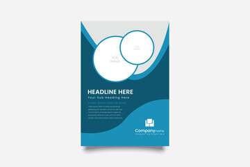 Poster - Corporate business cover and back page a4 flyer design template for print