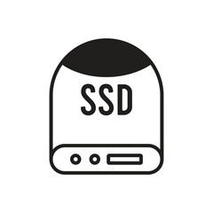 Sticker - ssd icon vector