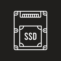 Canvas Print - ssd icon vector