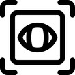 © Yaprativa - eye recognition icon. vector line icon for your website, mobile, presentation, and logo design.