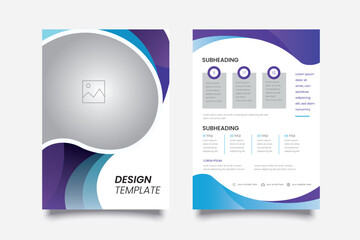 Poster - Corporate flyer design template a4 size single page color abstract company vector design by illustrator print template greet idea concept 