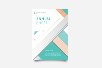 Poster - Modern Colorful flyer design template. corporate creative idea clean vector illustration a4 half page single advertising brochure layout .
