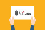 Fototapeta Pokój dzieciecy - Stop bullying. Bullying prevention month banner design. Vector template
