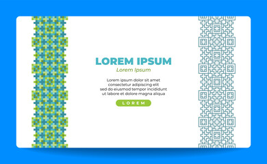 Wall Mural - Abstract Islamic Geometric Landing Page or Wallpaper Design