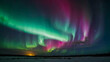amazing aurora with fantastic colors